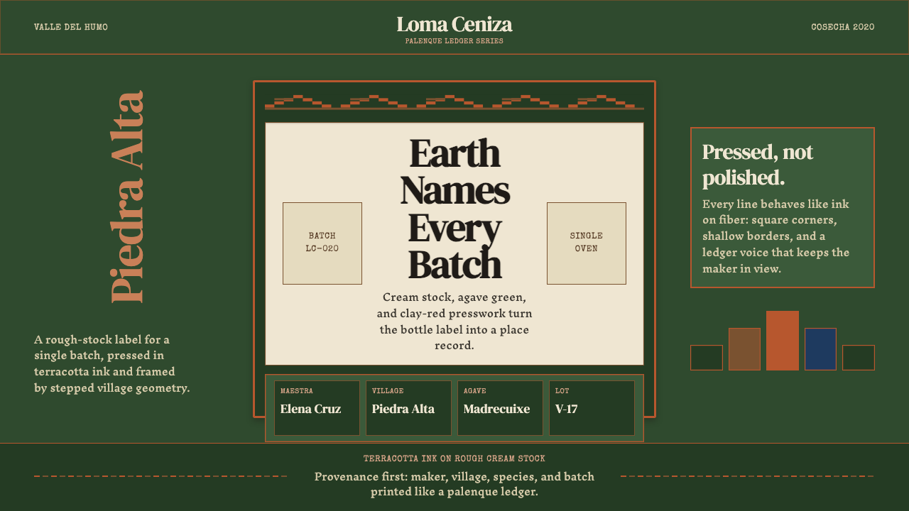Mexican Mezcal Craft design style