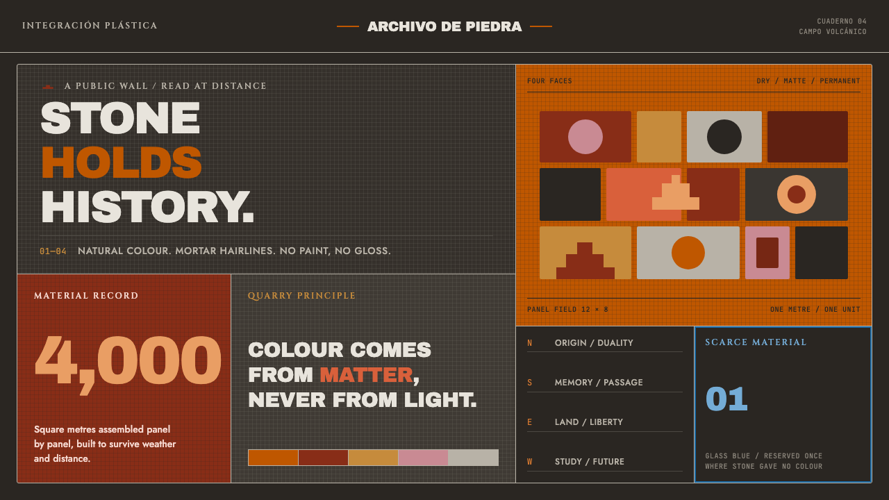 UNAM Library Mosaic design style