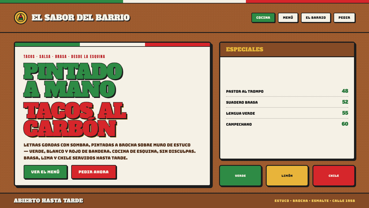 Mexican Taqueria Rotulo Signage 设计风格示例
