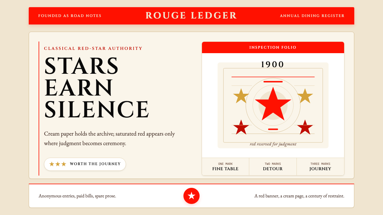Michelin Guide Red-Stars 设计风格示例