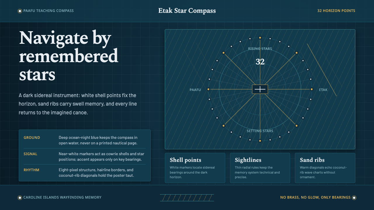 Micronesian Etak Star Compass design style — example