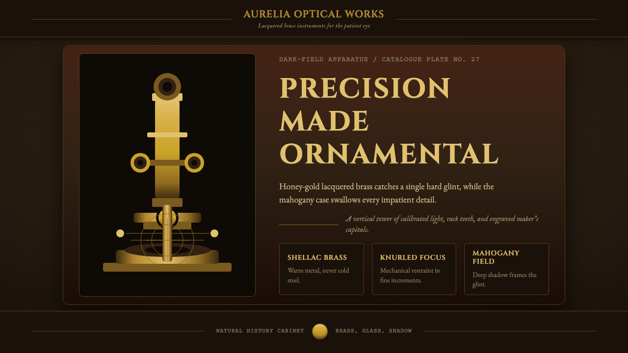 Victorian Brass Microscope design style