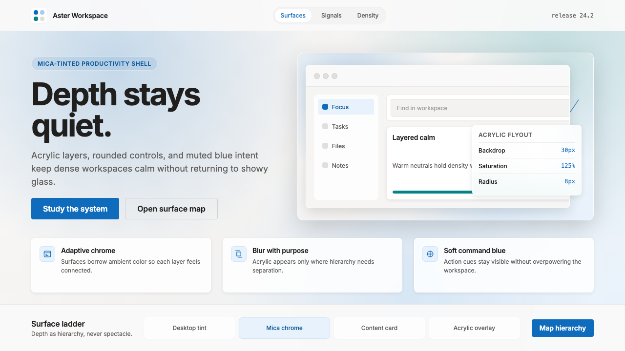 Microsoft Fluent 2 design style