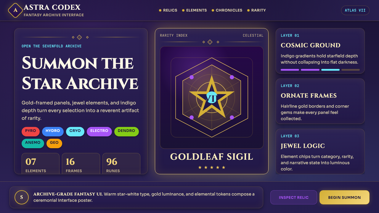miHoYo Game UI design style