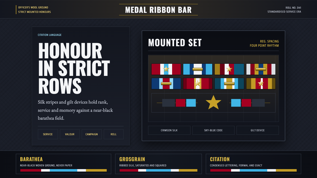 Medal Ribbon Bar design style