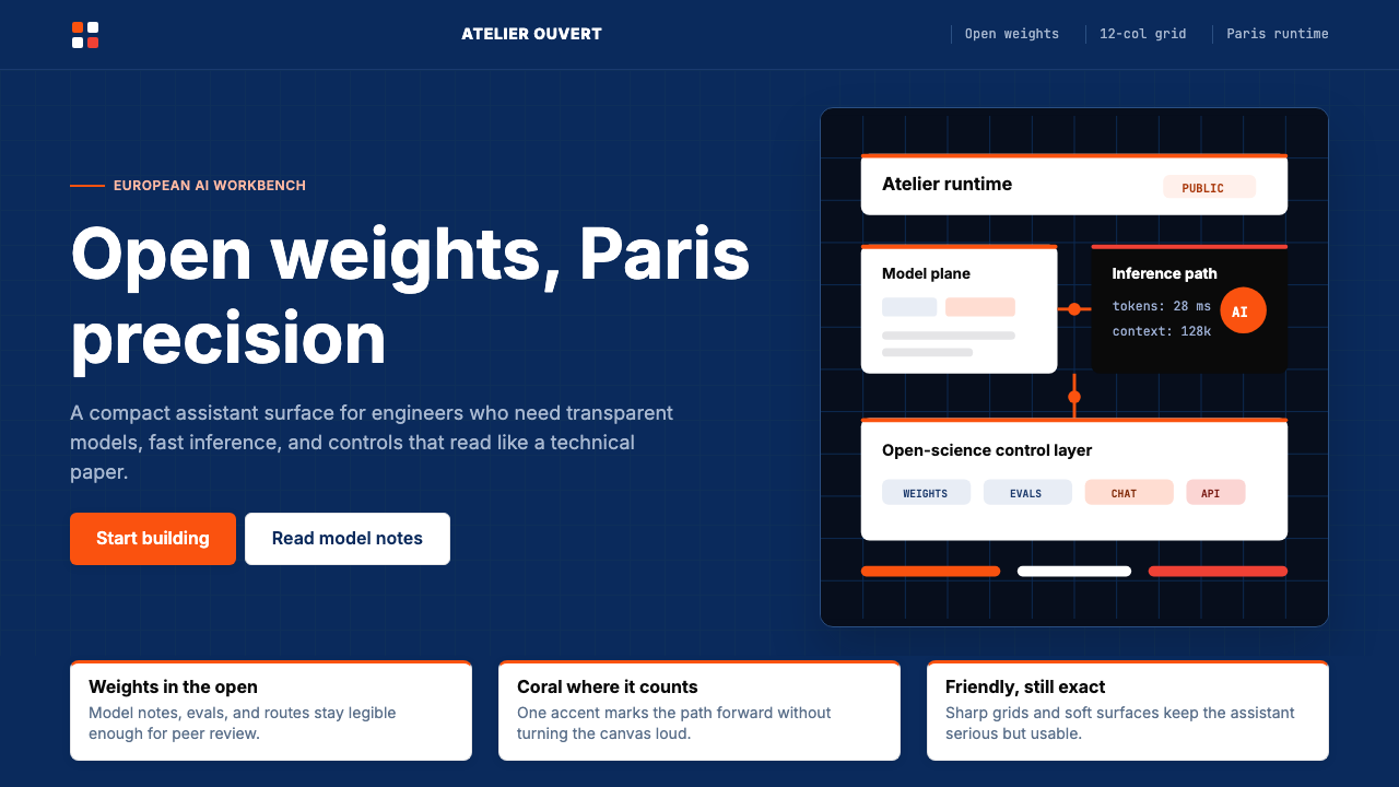 Mistral Le Chat French AI design style