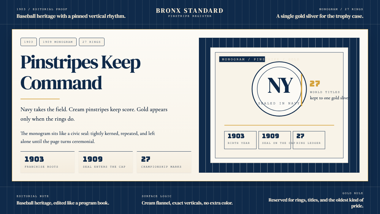 New York Yankees (Navy-Pinstripe) design style