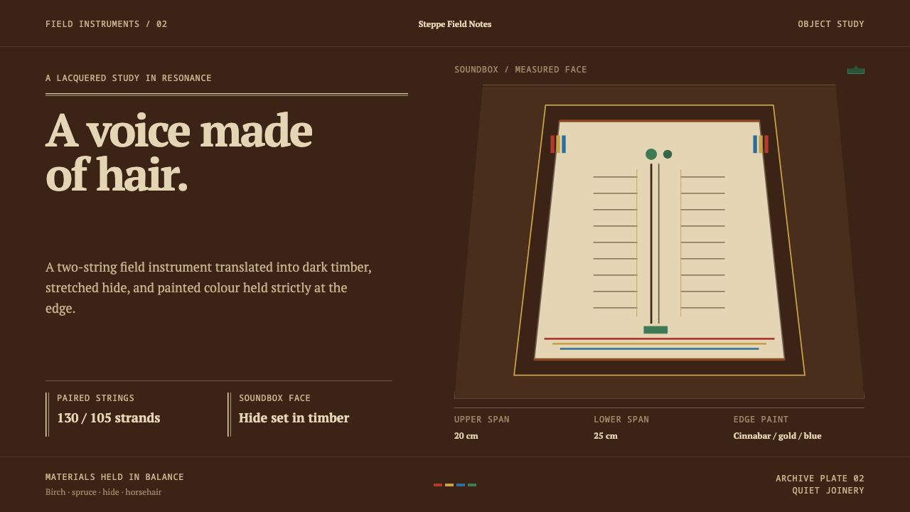 Morin Khuur design style — example