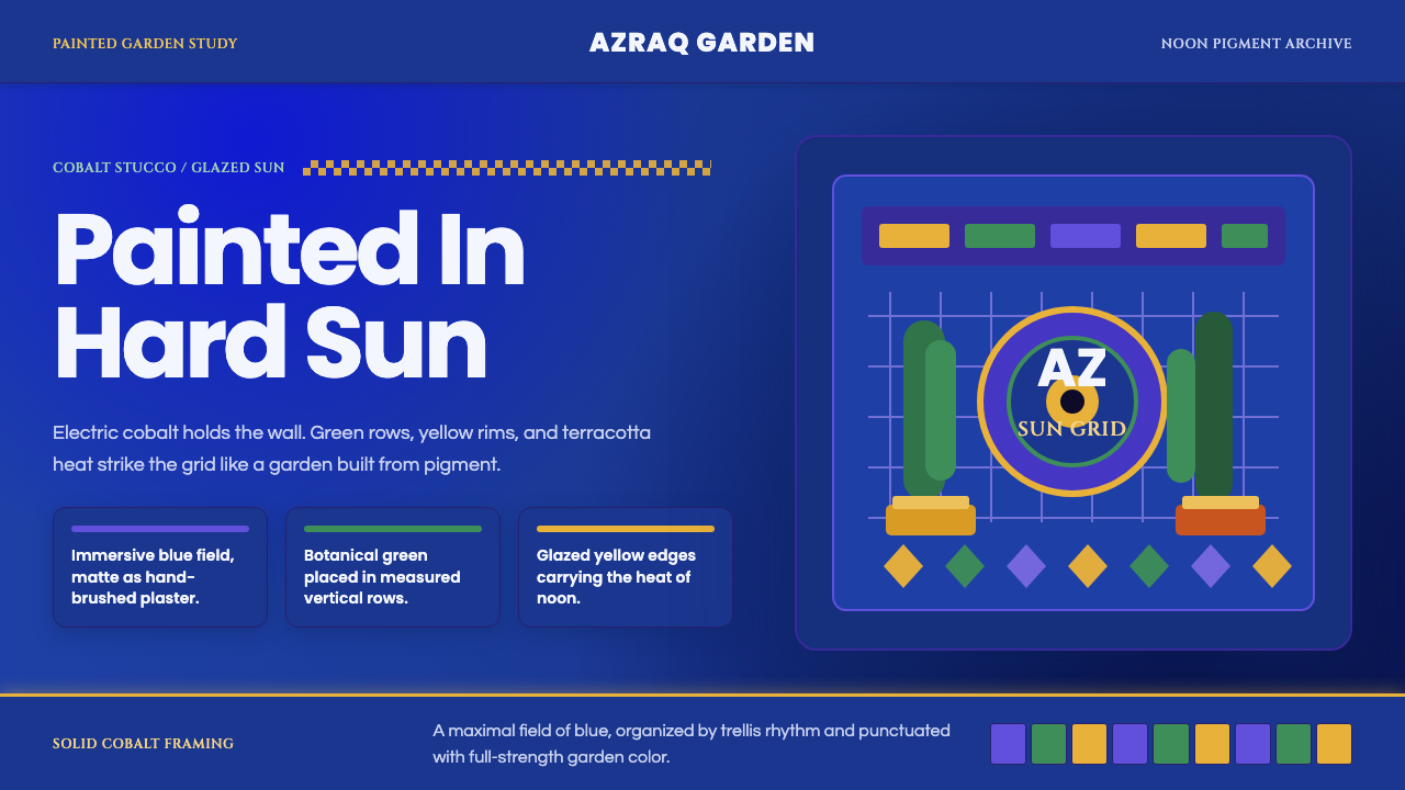 Jardin Majorelle Blue design style — example