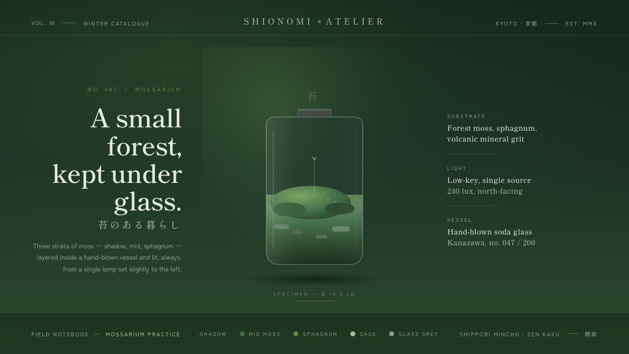 Moss Terrarium design style — example