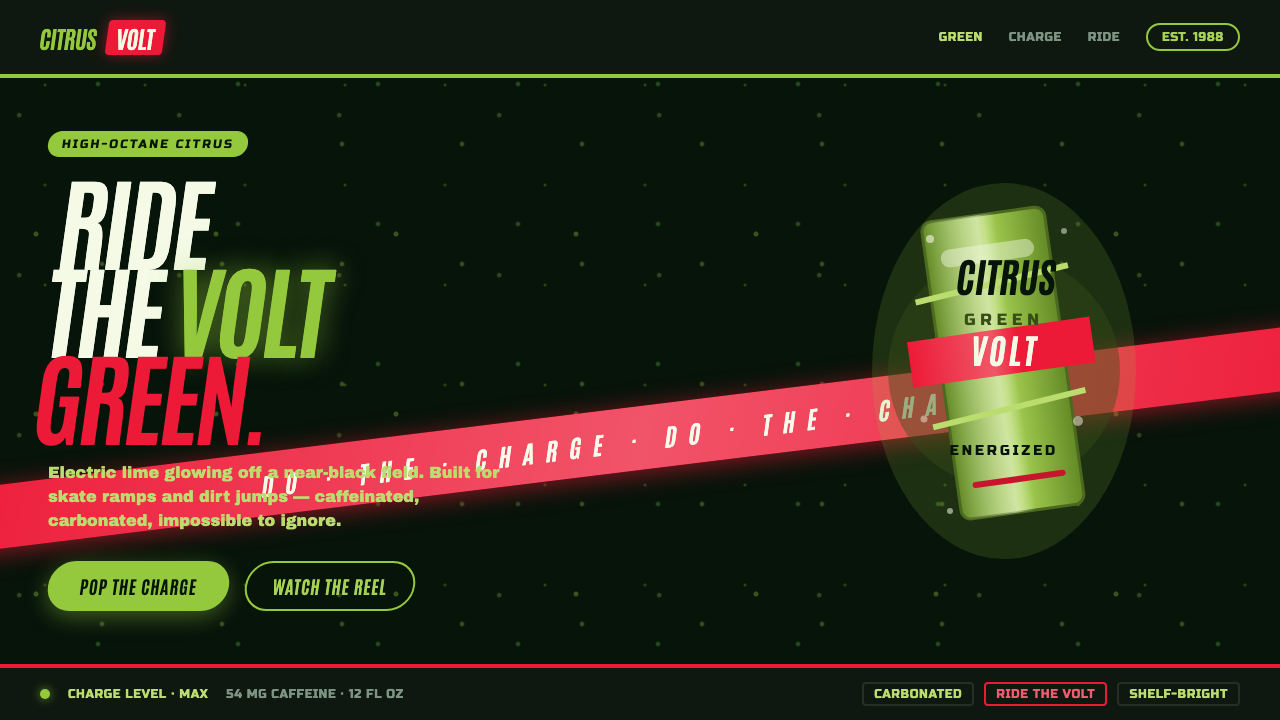 Mountain Dew Citrus Green design style