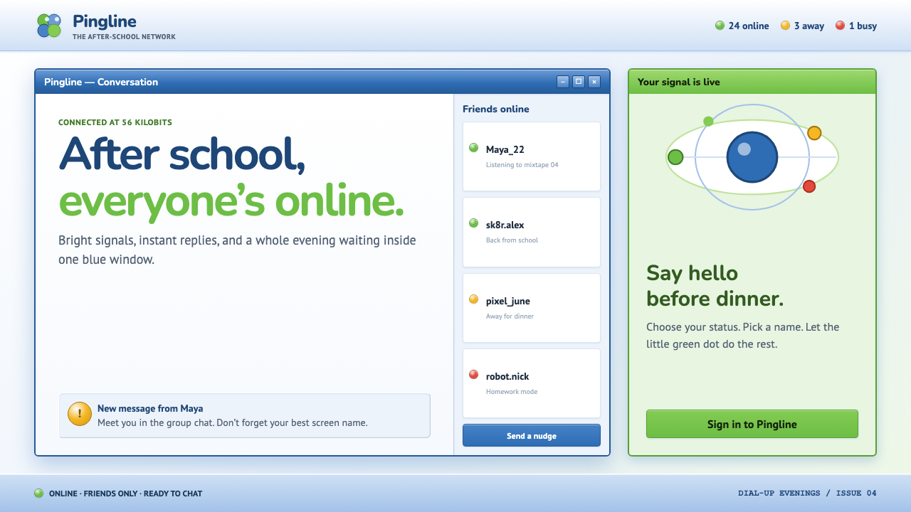 MSN Messenger (2001) design style — example