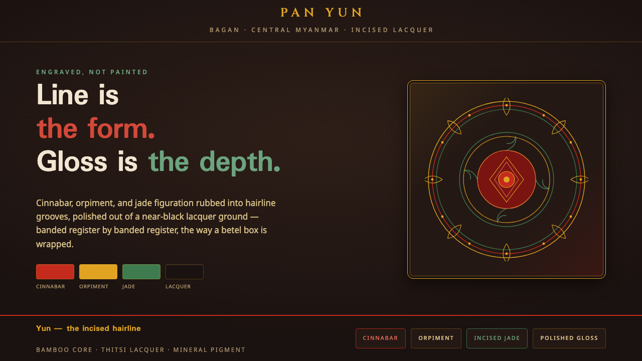 Bagan Yun Lacquerware design style