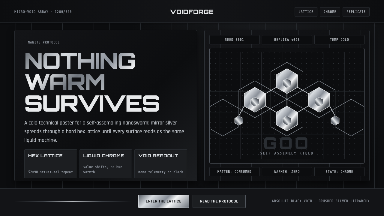Nanopunk Grey Goo design style — example