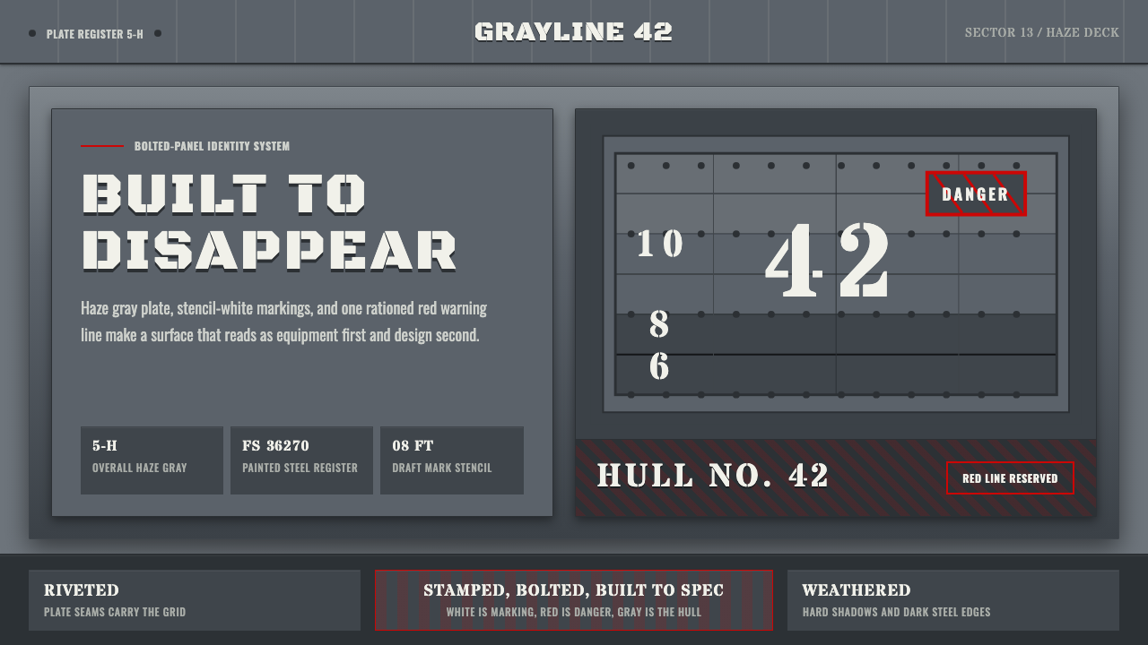 Battleship Naval Gray design style