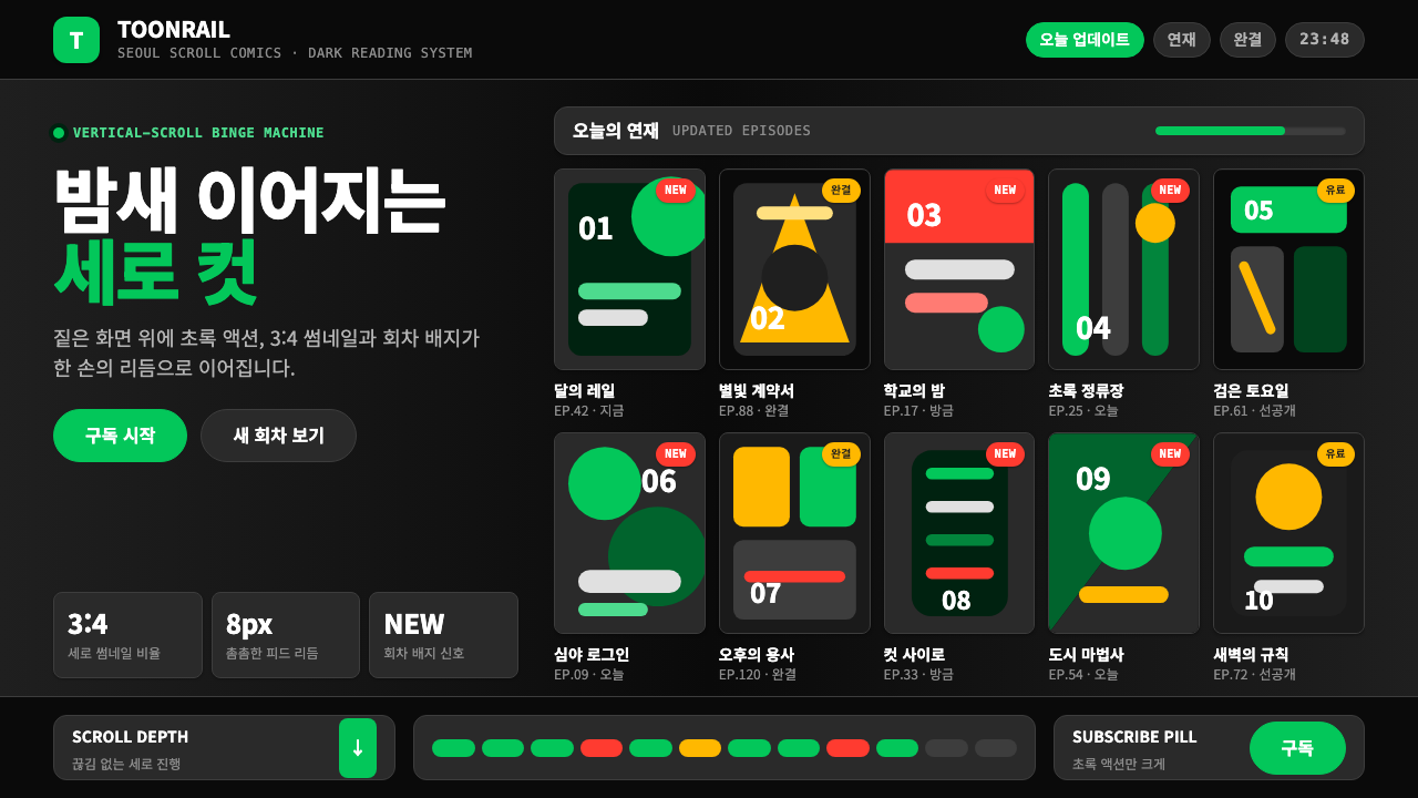 Naver Webtoon (2024) design style
