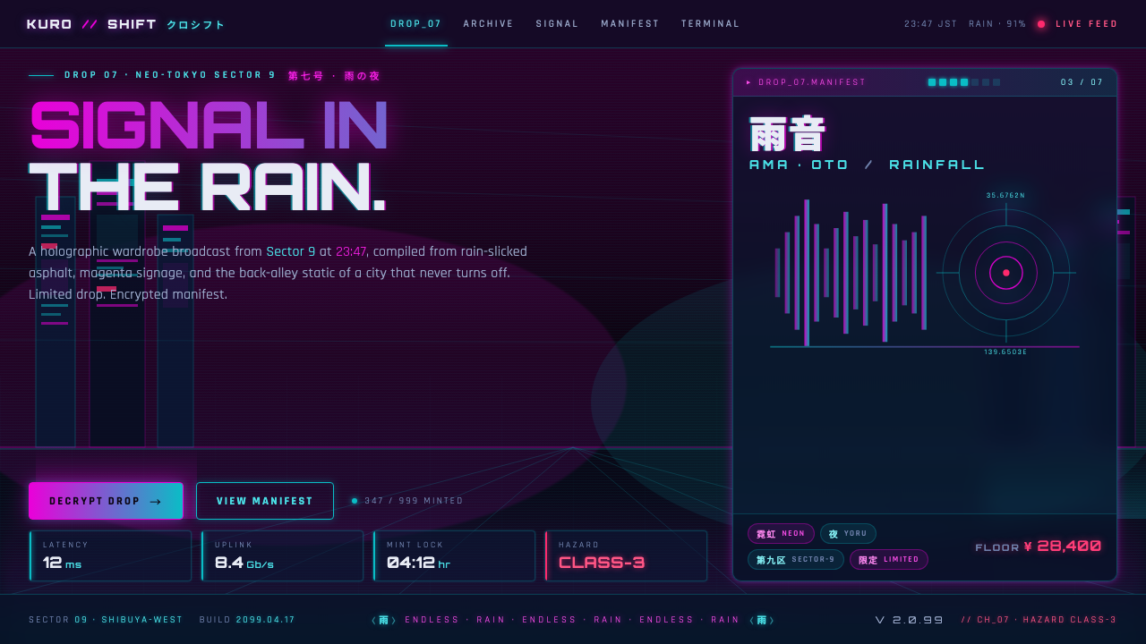 Neo-Tokyo 2099 design style