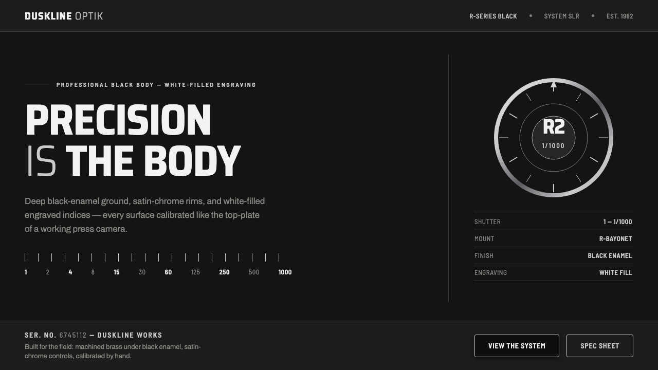 Nikon F Professional Black design style