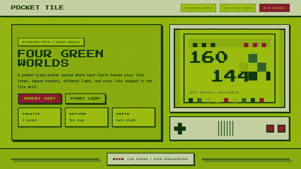 Nintendo Game Boy design style