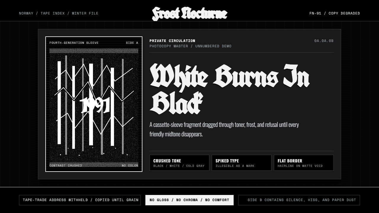 Nordic Black Metal design style