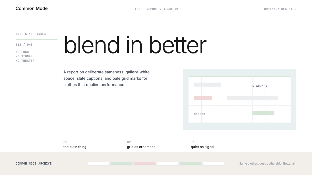 Normcore (2014) design style — example