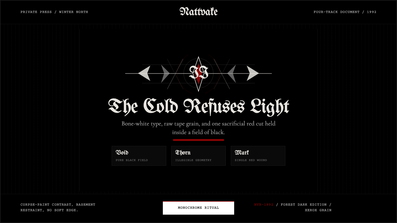 Norwegian Black Metal (1992) design style