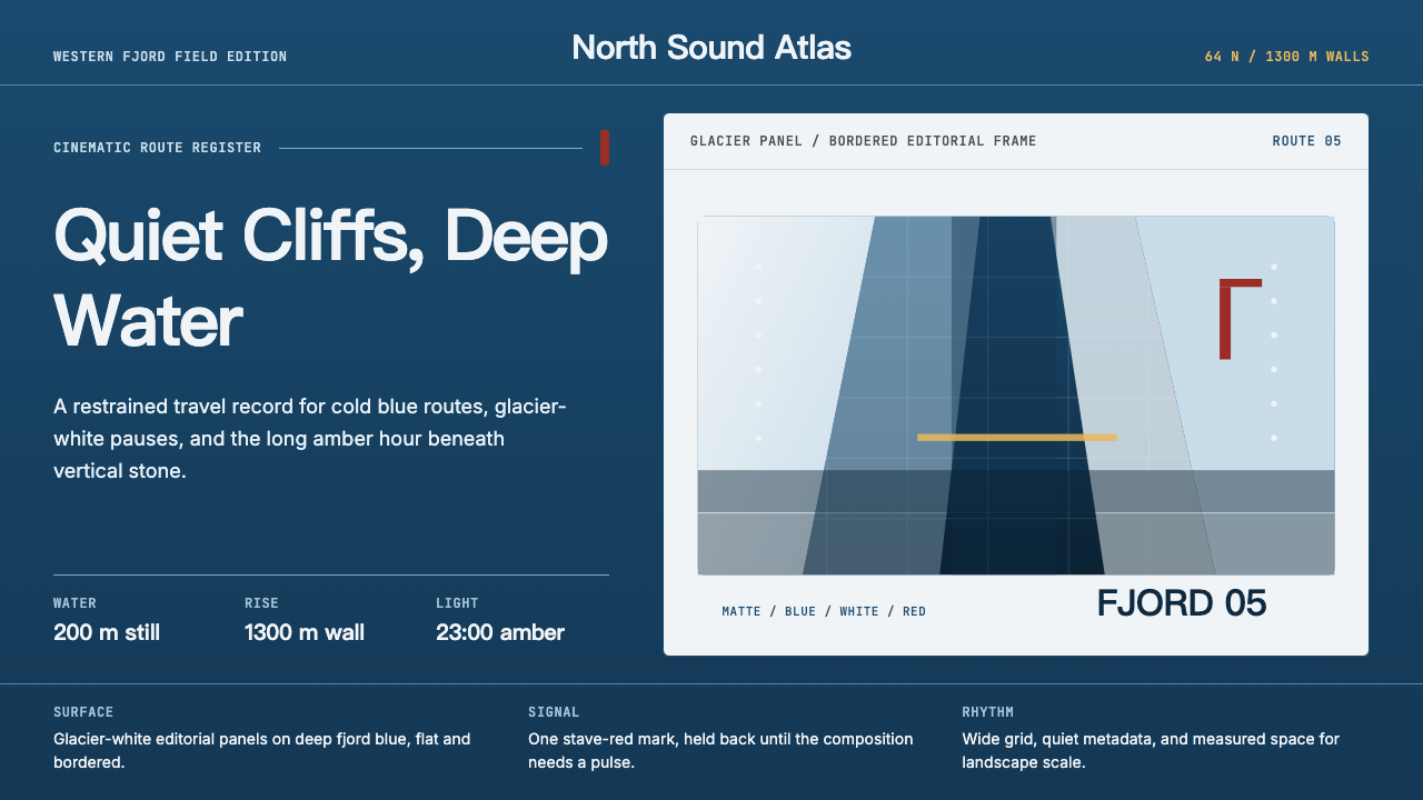 Norwegian Fjord Tourism design style — example