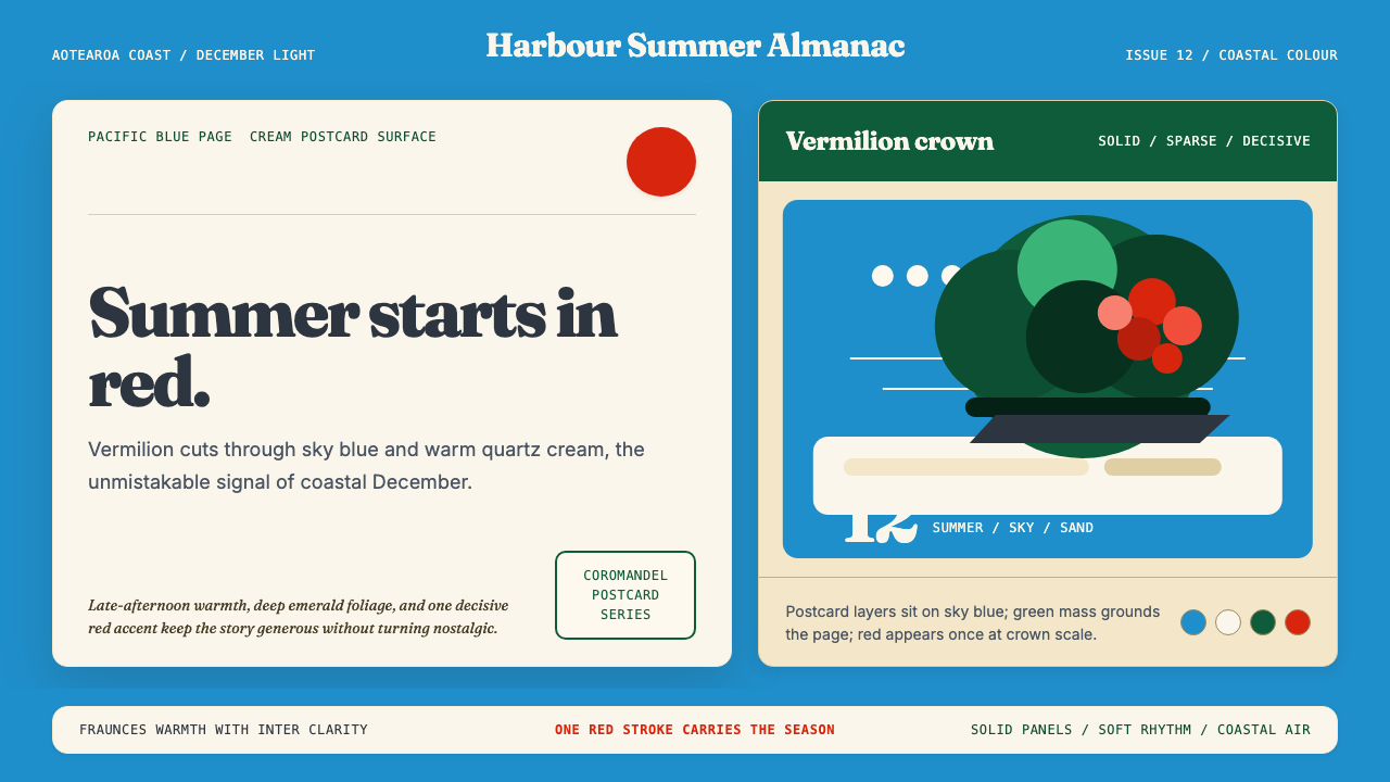 NZ Pōhutukawa Summer design style