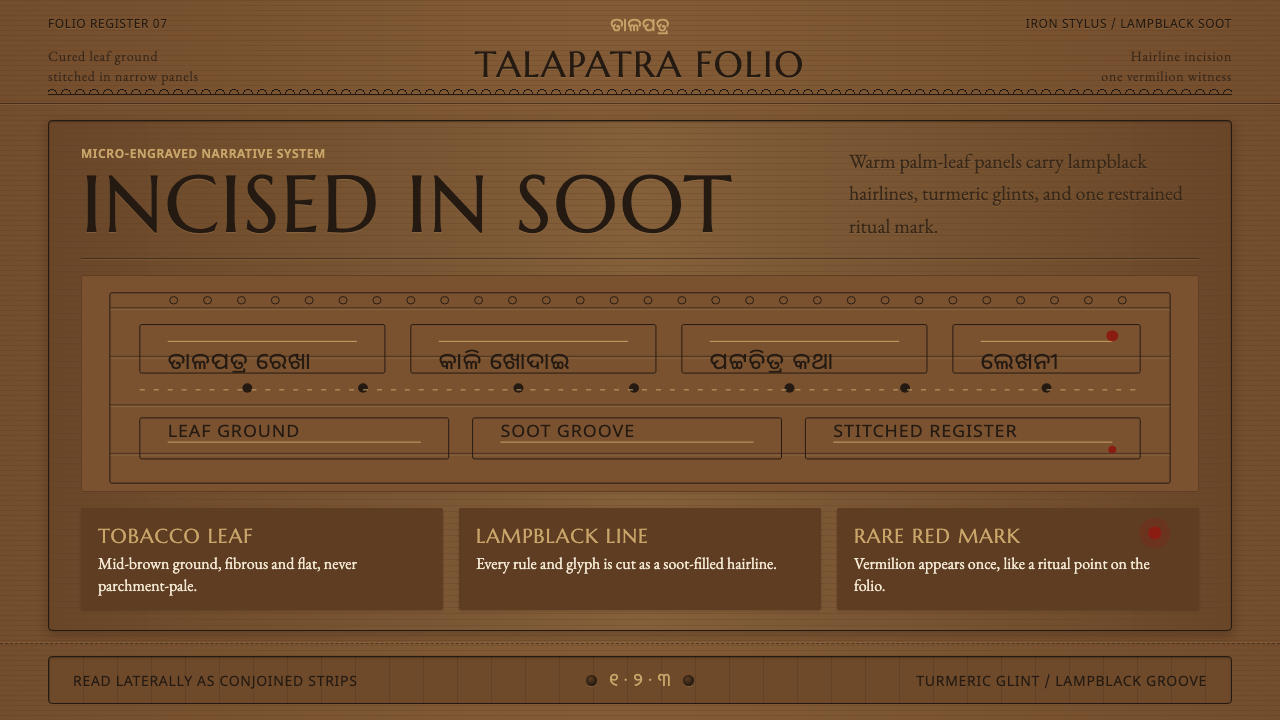 Odisha Palm-Leaf Etching design style — example