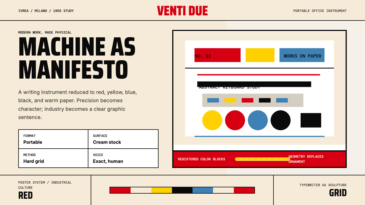 Olivetti Pintori (1955) design style