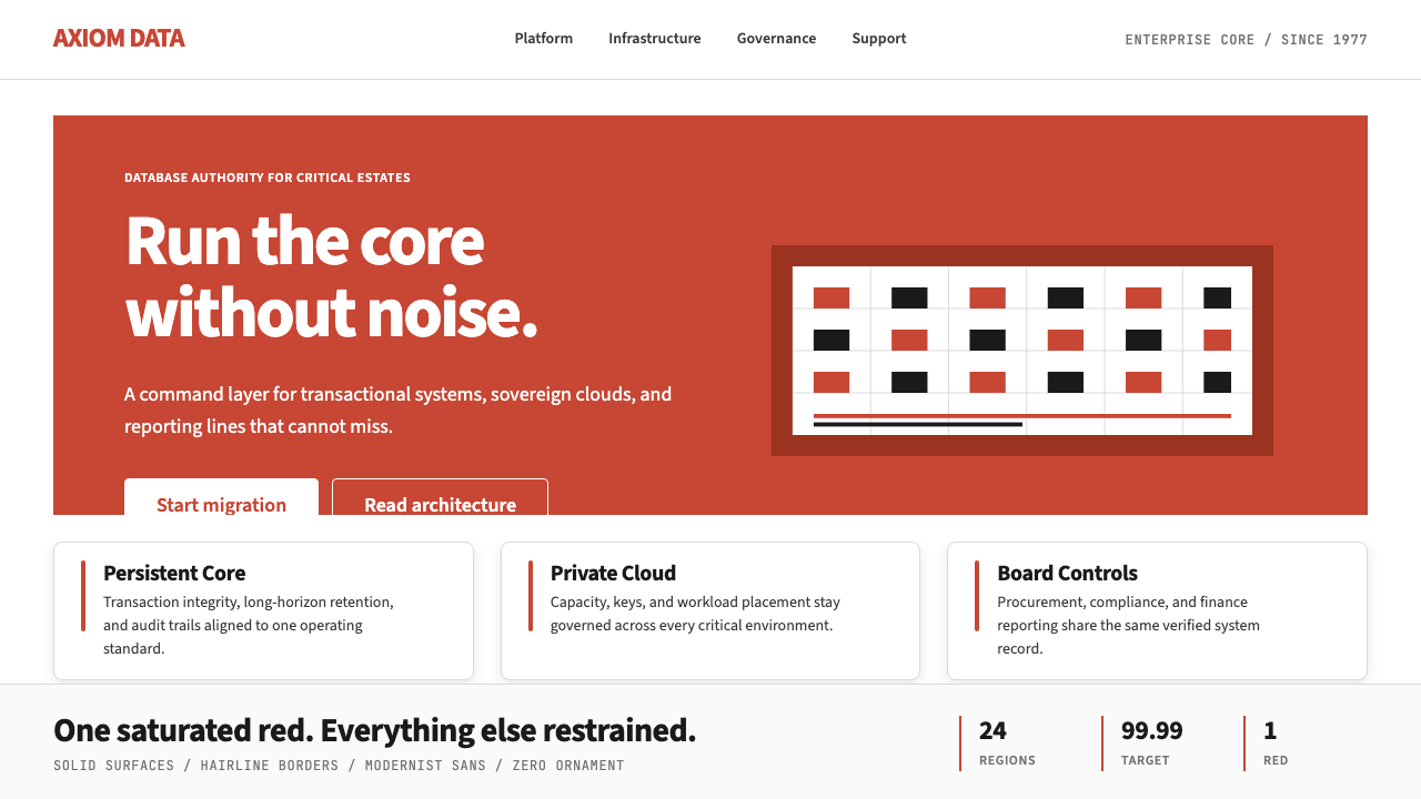 Oracle Corporate Red design style
