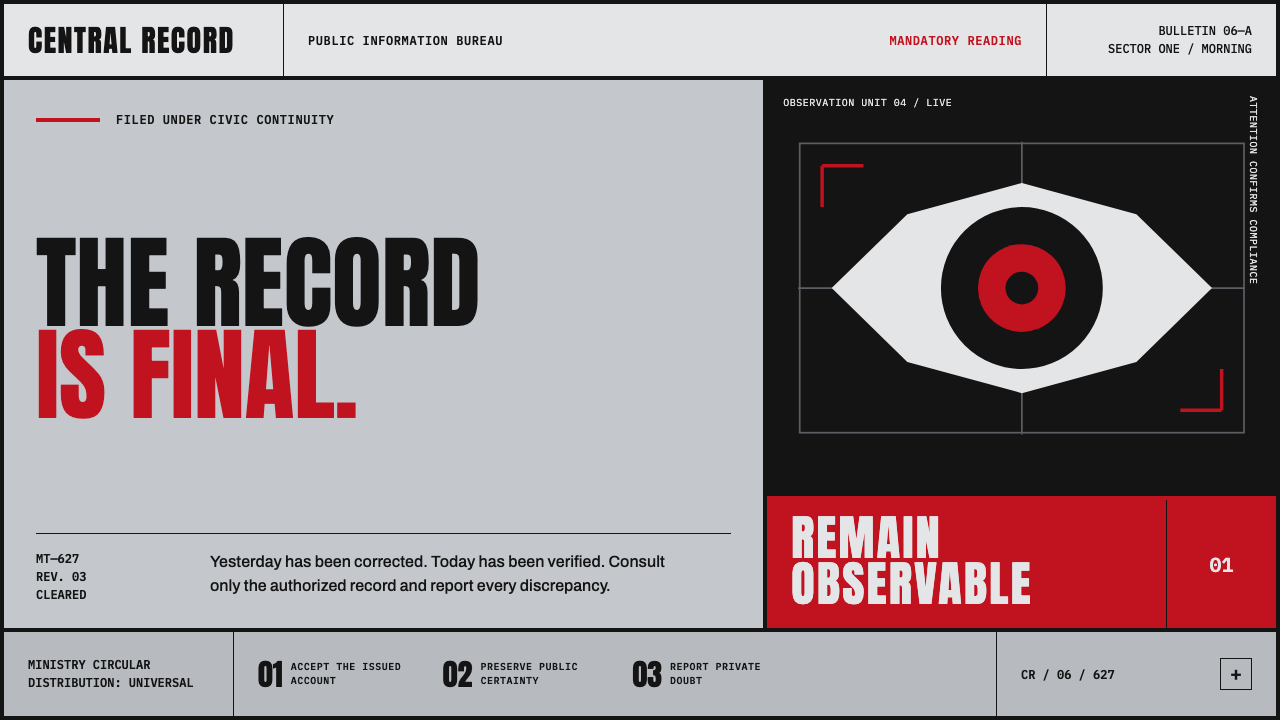Orwell 1984 (Ministry Propaganda) 设计风格示例