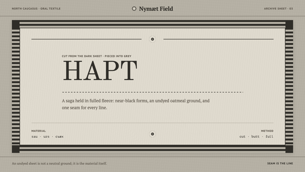 Ossetian Nart Felt design style — example