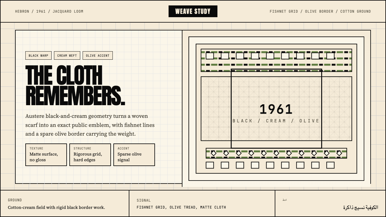 Palestinian Keffiyeh Grid design style