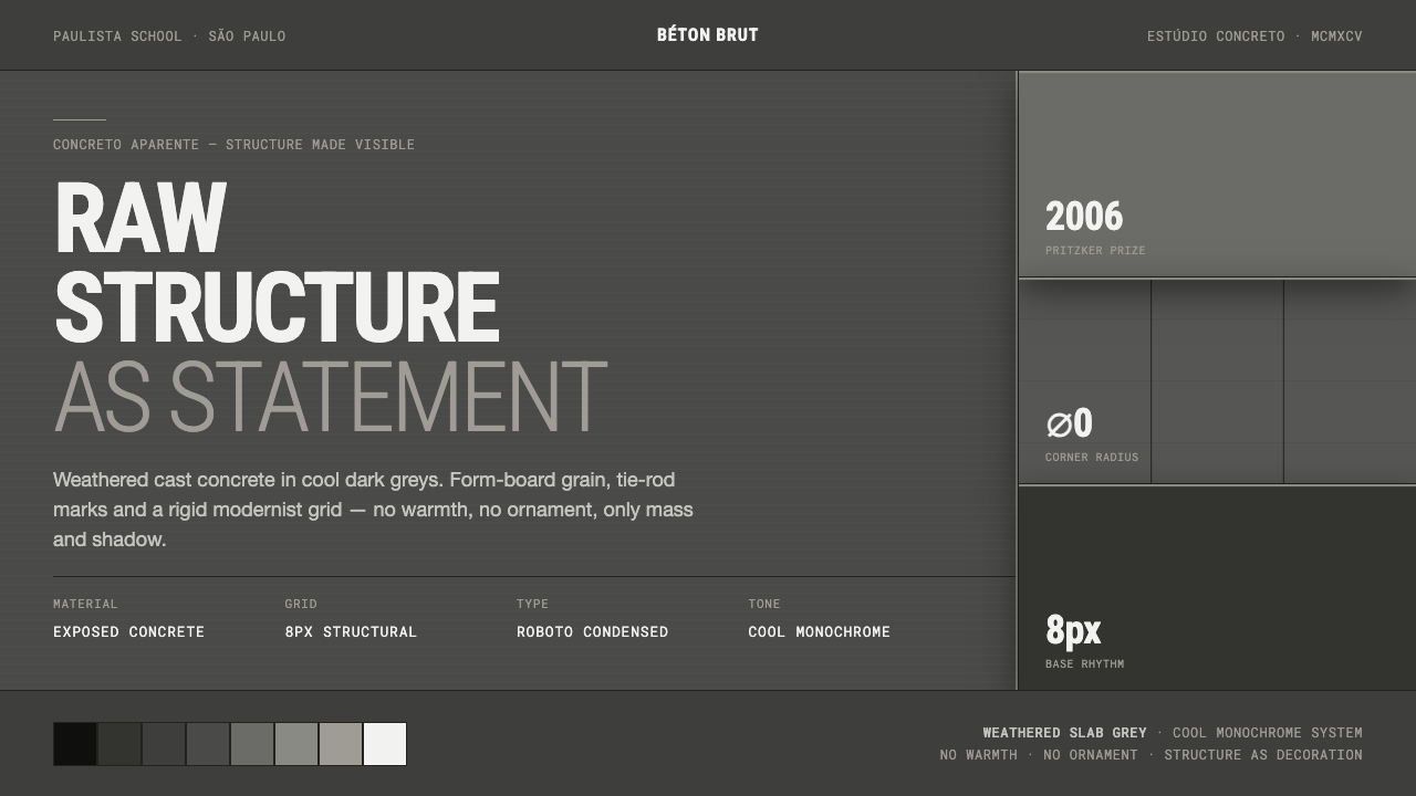 Brazilian Paulista Concrete design style