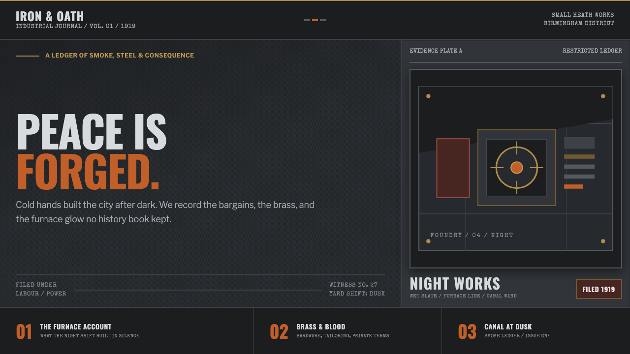 Peaky Blinders (1919) design style — example