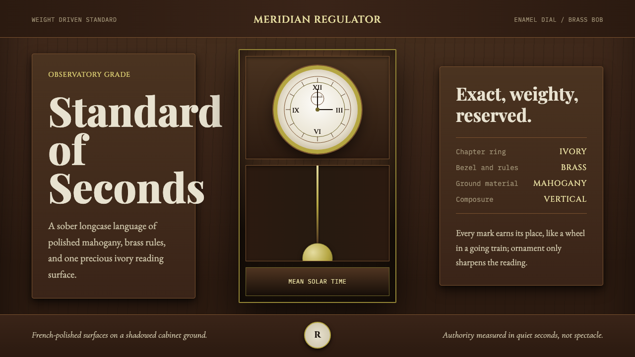 Regulator Clock design style