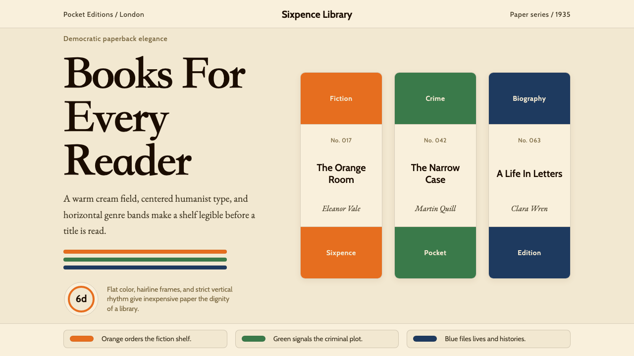 Penguin Books (1935) design style