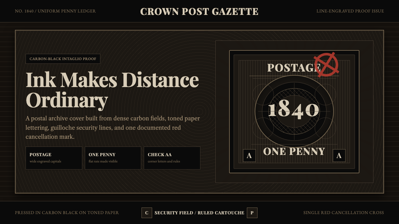 Penny Black Stamp design style