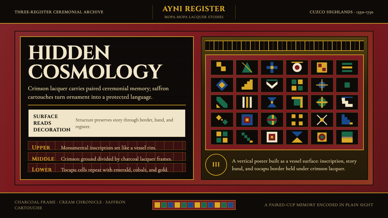 Peruvian Quechua Keros (Andean Cup) design style