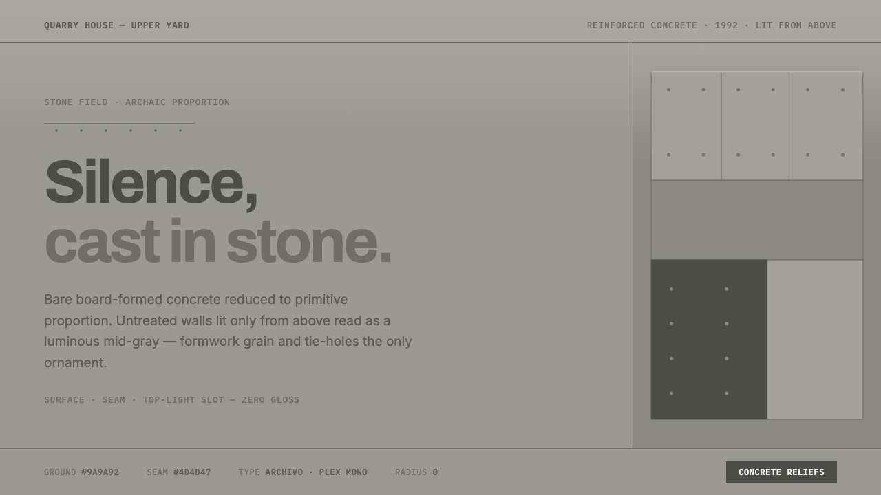 Peter Märkli Concrete Reliefs design style