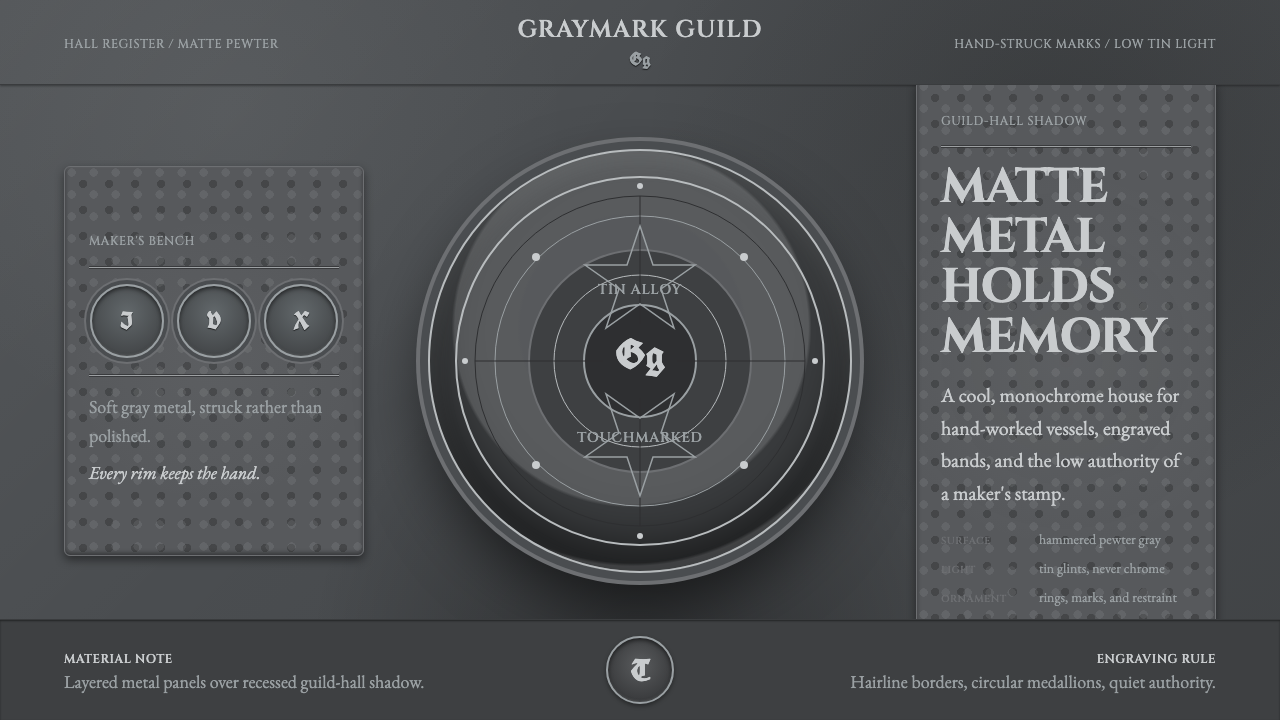 Pewter & Tin Craft design style — example