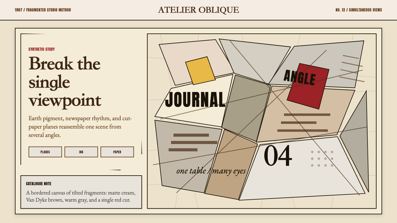 Picasso Cubism design style