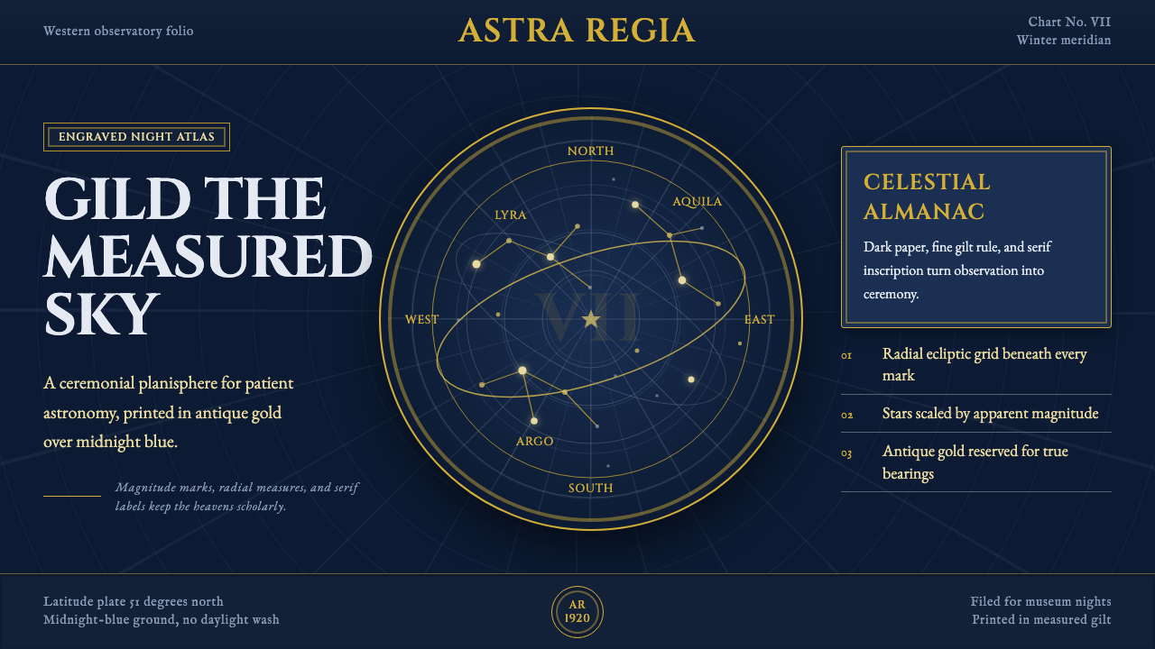 Vintage Star Chart design style
