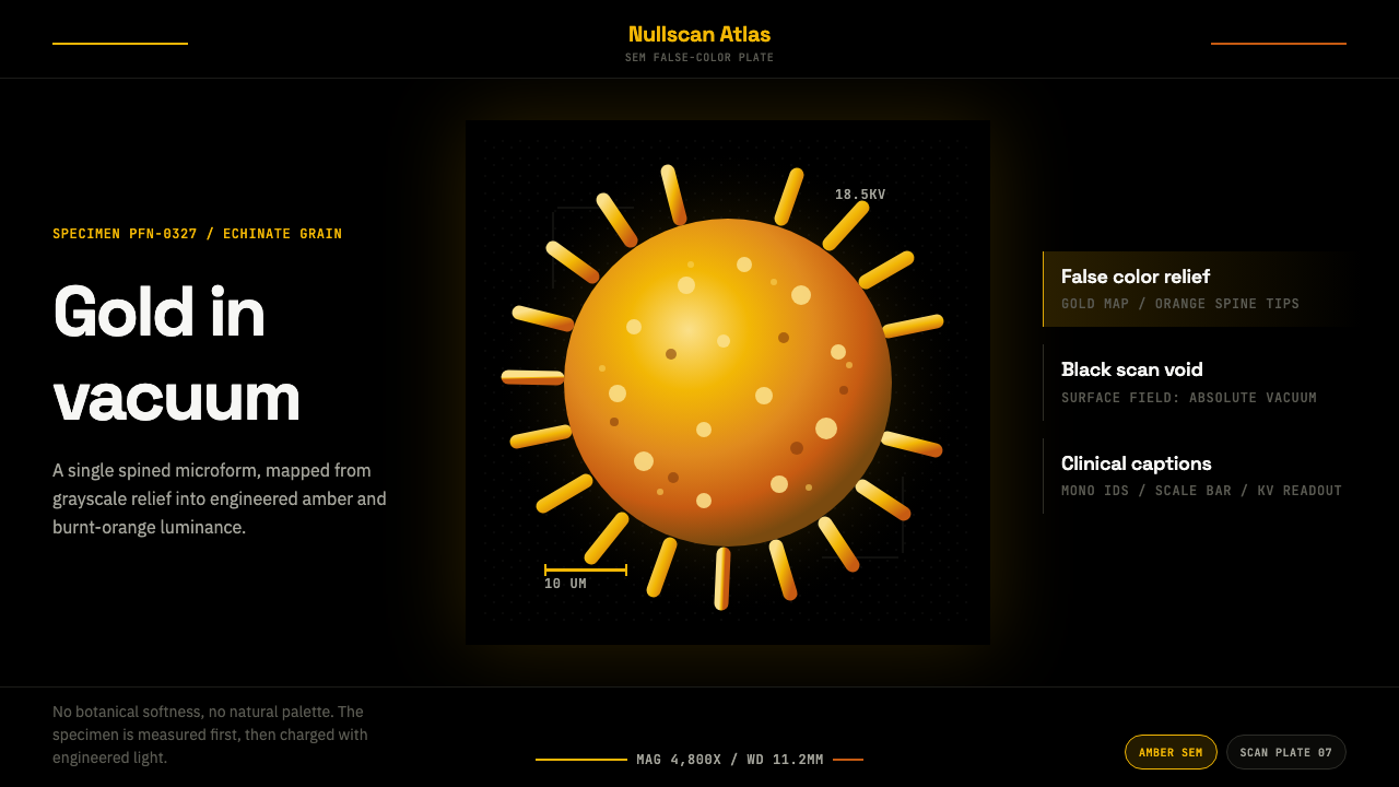 Pollen Micrograph design style