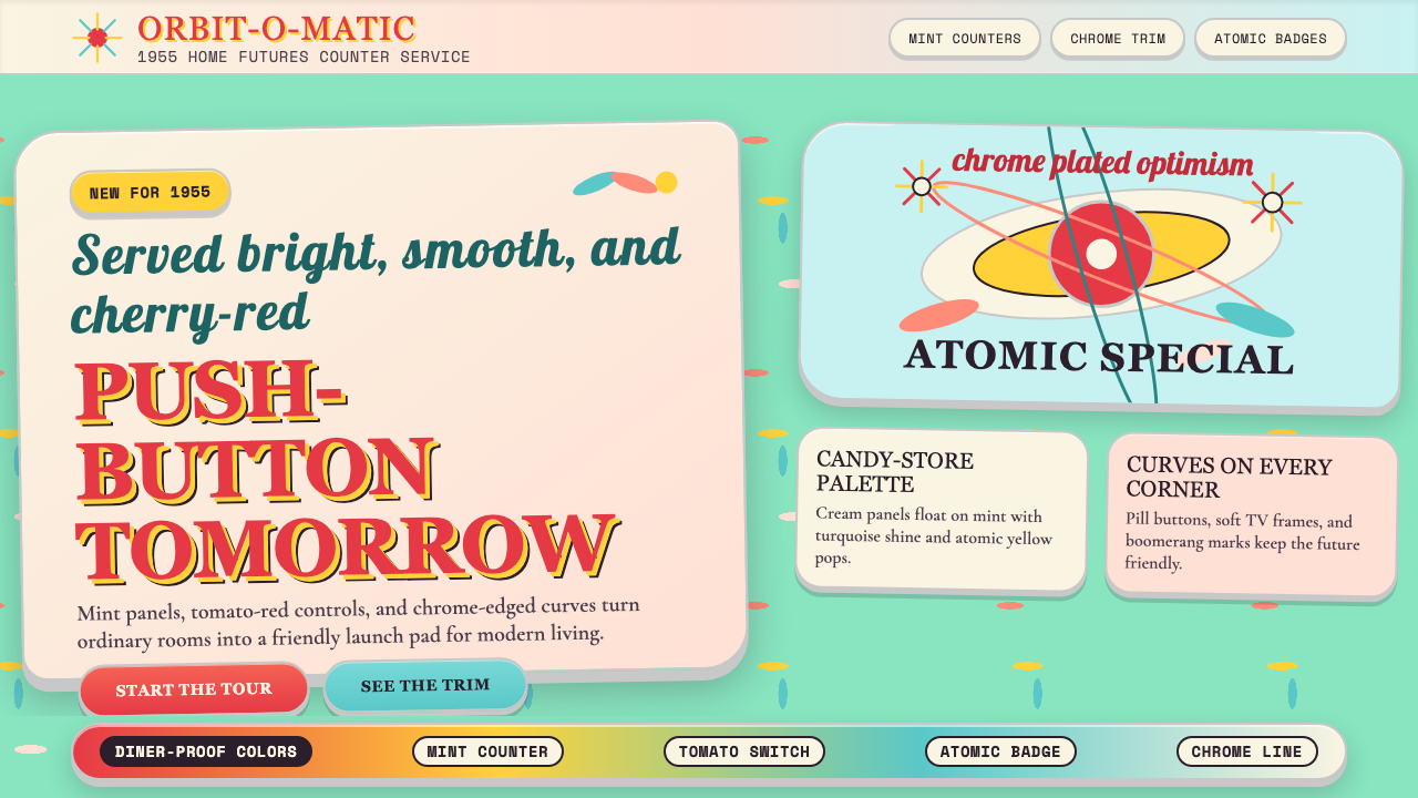 Populuxe Atomic Age design style