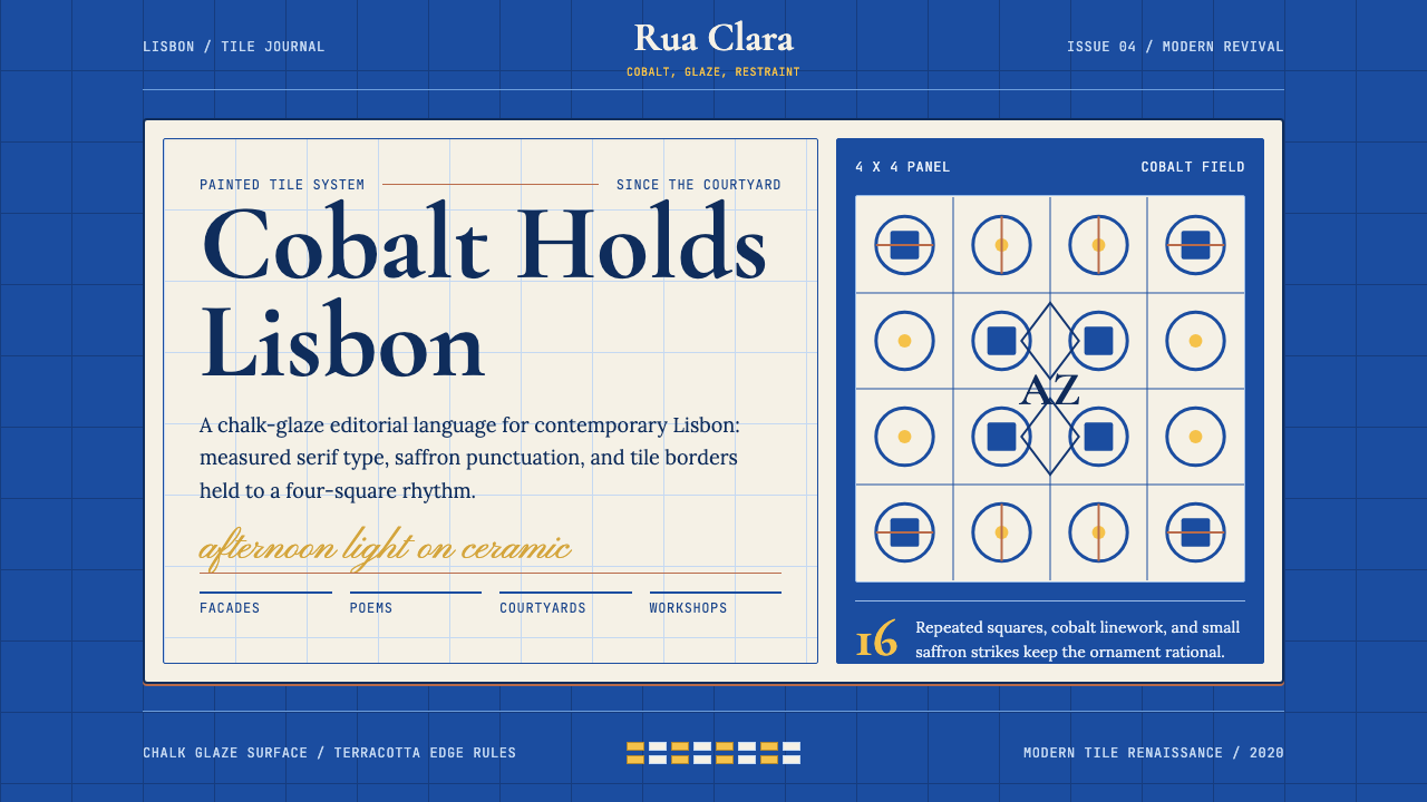 Portuguese Azulejo Modern design style — example