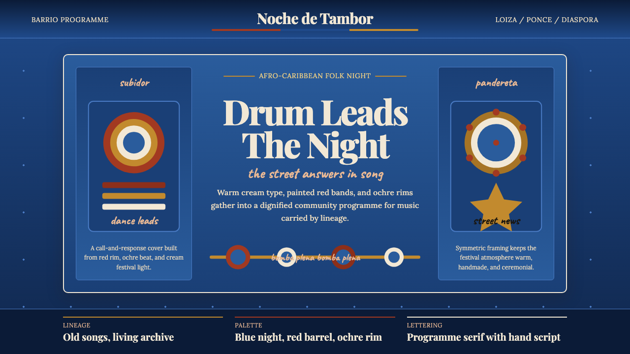 Puerto Rican Bomba & Plena design style