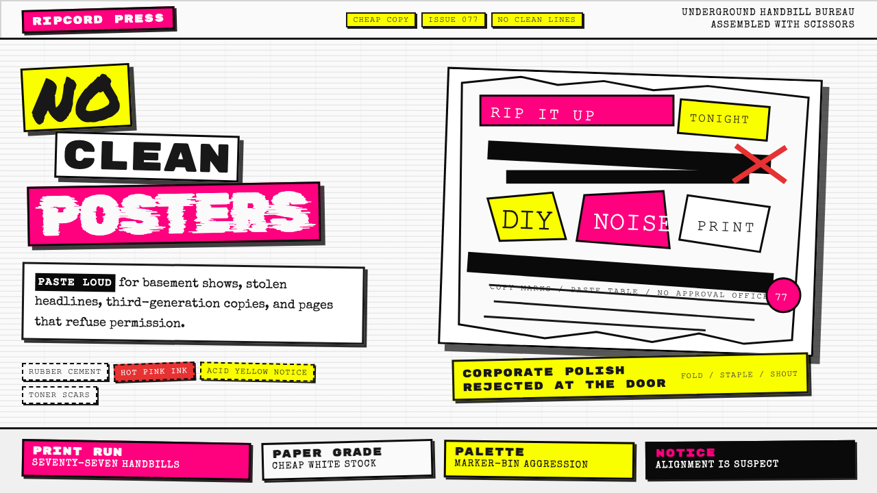 Punk Xerox 1977 design style