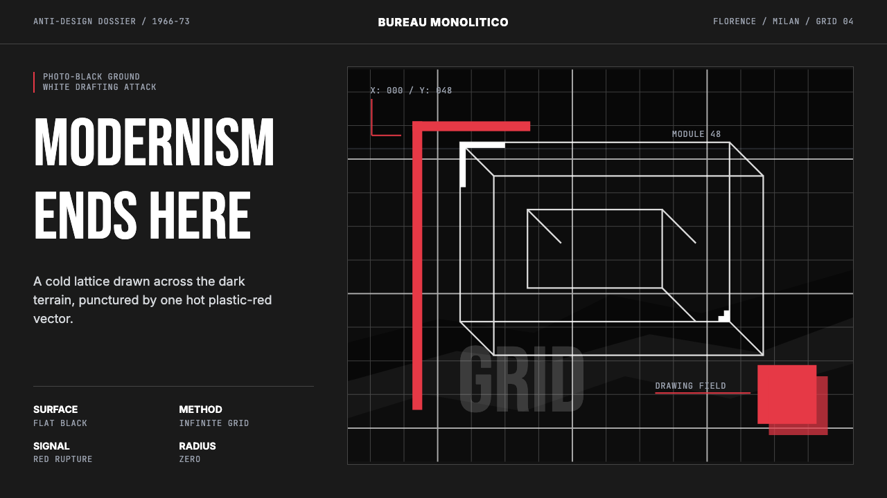 Radical Italian (Archizoom, 1966) design style — example